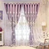 ヨーロッパの贅沢な刺繍された二層二層セミブラックアウトカーテンカスタムリビングルームとベッドルームの高いシェーディングレート240109