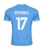 23 24 Lazio 10º aniversário camisas de futebol fãs versão do jogador ROMAGNOLI IMMOBILE LUIS BASTOS SERGEJ BADELJ LUCAS J.CORREA ZACCAGNI MARUSIC kits camisa de futebol 3DR