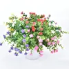 Kwiaty dekoracyjne 8pcs kwiat domowy realski plastik na bukiet weselny lateksowy