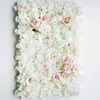 Decorative Flowers Artificial Silk Rose Flower Wall For Home Party Market Decoration Backdrop Panel Wedding Background Decor Arch