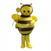 Taille adulte Costumes de mascotte d'abeille mignonne Personnage de dessin animé Costume Carnaval Adultes Taille Halloween Fête de Noël Costumes de carnaval