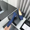 Designerskor denim lambskin balettlägenheter bow mary jane fyrkantig tå platt loafer mule kvinnor vår sommar sandal quiltad slip på ballerina glider chan 2024