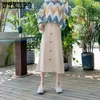 Wtempo Fashion Beige Ampricot Skirt Skirt Women Winter Winter Winter High مرنة الصوف السميك الصوف الطويل A-LINE LINE WEARWEAR 240109