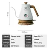 Electric Kettles 1.0L Retro Electric Kettle Gooseneck Slender Mouth Teapot Hand Brew Coffee Pot Smart Kettle Fast Heat with Thermometer 110V/220V YQ240109