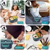 2 in1 Home Car Electric Lunch Box Stainless Steel Food Heating Bento 12V 24V 110v 220V Heated Warmer Container Set 240109