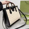 2024 New Bamboo Tote Handbag Bage Women Women Carty Carty Cross Body Pags Double Handle Condit