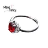 Klusterringar 925 Silver Natural Ruby Par's Woman Engagement Dating Ring Charms Fashion Luxury Eternity Love Fine Jewelry Holiday Gifts
