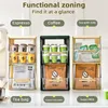 Kitchen Storage Double Layer Desktop Rack Large Capacity Coffee Milk Tea Storing Box Accessories