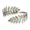 Gold Silver Plated Greek Roman Laurel Leaf Armband Armband Upper Arm Cuff Armlet Festival Bridal Belly Dance Jewelry 240108