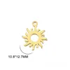 Charms WZNB 5 Stück himmlische Sonnenblume Rahmen Edelstahl Anhänger für Schmuckherstellung DIY Halskette Ohrring Zubehör Material