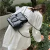 Borse da scuola Borsa Y2k vintage da donna Mini catene stile coreano Zaino femminile Ins Studente Secchiello da viaggio in pelle con cera per olio Chic