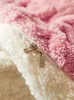 二重使用人工カシミア羽毛布団カバー冬の暖かいぬいぐるみ毛布暖かさ倍増したフリース掛け布団カバーソフト240109