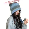 Berets Frauen Winter Beanie Hut Peruanische Abdeckung Ohren Kappen Ski Ohrenklappen Wolle Stricken Schädel Warme Schnee Hüte Geschenke