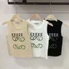 Укороченные топы вязаные жилеты Tees Дизайнерские футболки для женщин вышивая сексуальная танк -леди девочка Sumemr вязаная капюшона