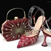 Dress Shoes Summer Nigerian Design Rhinestone Ladies And Bag Set Est African Pumps To Match For Party