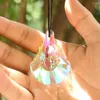 Żyrandol Crystal 2pcs Peacock Tail Wiselant Faseted Glass Prism for Garden Suncatcher Light Art Decor El Akcesoria