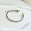 Armreif David Yuman Sterling Silber Mann klassische Hip-Hop offene Armbänder Mode Retro Kragen Je Schmuck Geburtstag Prese 230626