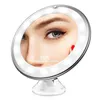 Miroir de maquillage flexible 10x miroirs grossissants 14 LED écran tactile éclairé miroir de vanité coiffeuse portable miroirs cosmétiques 240108