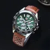 Wysokiej jakości marka TOG F1 Seria Męska Zegarek Business skórzany pasek Luminous Sapphire Mirror Automatyczne kwarcowe projektanty Mężczyzator Watche Ruch Ruch Man WatchWrist FT8024