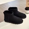 امرأة تسمان النعال الكستناء فرو الشرائح من جلد الغنم shearling tazz slippers men ultra mini platform boot slip-on