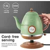 Electric Kettles Electric Kettle with Thermometer Stainless Steel 1.5L 1000W Gooseneck Pour Over Coffee Tea Kettle Hot Water Boiler Heater YQ240109