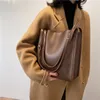 GAI GAI Shopping Bags Quality Tote Shoulder Leather Handbag Designer Large Capacity Solid Color Shopper Bag Women Bolsos 230314