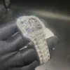 Relógio mecânico de marca de venda quente Iced Out VVS Moissanite Relógio Mecânico