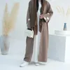 Vêtements ethniques Nuages Broderie Linge Ouvert Abaya Luxe Dubaï Eid Hijab Robe Turc Ramadan Abayas Pour Femmes Musulmanes Islam Vêtements Kaftan