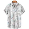 Camicie casual da uomo Abbigliamento per uccelli Resort Camicia vintage stampata hawaiana in 3D Modello Dazn di lusso di alta qualità