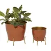 Pots for Plants Indoor Outdoor Metal Planter With Removable Stand 2 Count Garden Planters Supplies Home 240109