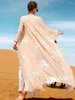 Vêtements ethniques Robe de fête du Maroc pour femmes musulmanes en deux pièces costume intérieur Abaya Fleurs Ramadan Caftan Kaftan Vestidos Eid