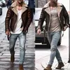 Giacca invernale da uomo PU Giacche in pelle Biker Moto Cerniera Cappotto a maniche lunghe Top Streetwear Giacca in pelle da uomo Cappotto Dropshippin 240108