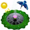 Decorações de jardim Fonte de lagoa de água solar Bomba de folha de lótus flutuante para decoração de aquário de banho de pássaros