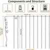 1 шт., 17 цветов, светодиодные гирлянды, занавески, светодиодные гирлянды, рождественские украшения, 118,11-дюймовый пульт дистанционного управления, праздничные свадебные сказочные гирлянды для спальни
