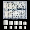 False Nails 500pcs French Short Nail Tips Square Half Cover Clear Natural Fake TipAcrylic Artificial Manicure