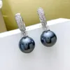 Boucles d'oreilles Style rétro Beimu mode 925 argent Sterling plaqué or rond forte lumière magnifique bijoux de fiançailles