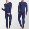 Men's Thermal Underwear Winter Men For Women Sets Long Johns Warm Solid Soft Casual Velvet Plush Top With Pants Thick Ski Homewear