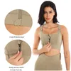 Reggiseno tascabile per mastectomia sportivo Shapers da donna per donna, post compressione imbottita senza fili incrociata sulla schiena ad alto impatto