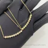 дизайнерские ювелирные изделия ожерелье сердце ожерелья муассанит ювелирные изделия мужчины 18-каратное золото серебряные цепи женщины теннис ожерелье ювелирные изделия из нержавеющей стали