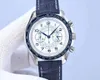 Luxry Men's Watch 43mm rostfritt stål Dial Automatisk mekanisk rörelsesläderband Sapphire Glass Designer Watch