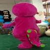 2018 Högkvalitativt yrke Barney Dinosaur Mascot Costumes Halloween Cartoon Adult Size Fancy Dress276q