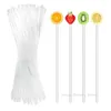 Party Supplies 100st 10/15/20 cm akryl klubba pinnar kaka poppar godis stick behandla för bröllop halloween jul choklad diy verktyg