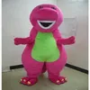 2018 Factory direct Profession Barney Dinosaur Mascot Costumes Halloween Cartoon Adult Size Fancy Dress227I