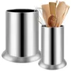 Kitchen Storage 2Pcs Chopstick Holder Stainless Steel Utensil Container Large Capacity With Draining Holes Rustproof