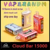 CloudBar NM 15000 puffs laddningsbara engångsmega vape 650mAh laddningsbart batteri 20 ml POD Mesh Dispose vs Randm Tornado Puff 15k med gratis lanyard