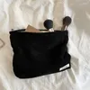 Storage Boxes Corduroy Travel Cosmetic Bag Portable Makeup Purses Women Large Capacity Zipper Make Up Organizer Clutch