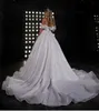 luxury Long train Ball Gown Wedding Dresses bling lace Bridal Gowns off shoulder shiny Appliqued Sequins Plus Size Robe De Mariee designer Arabic Mulslim Bridal Gown