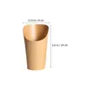 100 Stuks Papieren Bekers Franse Popcorn Houder Kegels Wegwerp Kraft Cup Fry Dessert Frietjes Ijs Charcuterie Containers Take Out 240108