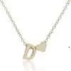 Collier en or avec initiale de l'alphabet A et petit Z en forme de cœur pour femmes, filles et enfants, bijoux personnalisés, chaîne avec lettres