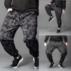 Calças masculinas outono moda cordão camuflagem casual esportes ginásio solto moletom jogger calças roupas para homem